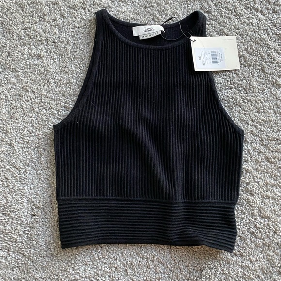 Black knit crop tank - Picture 3 of 3